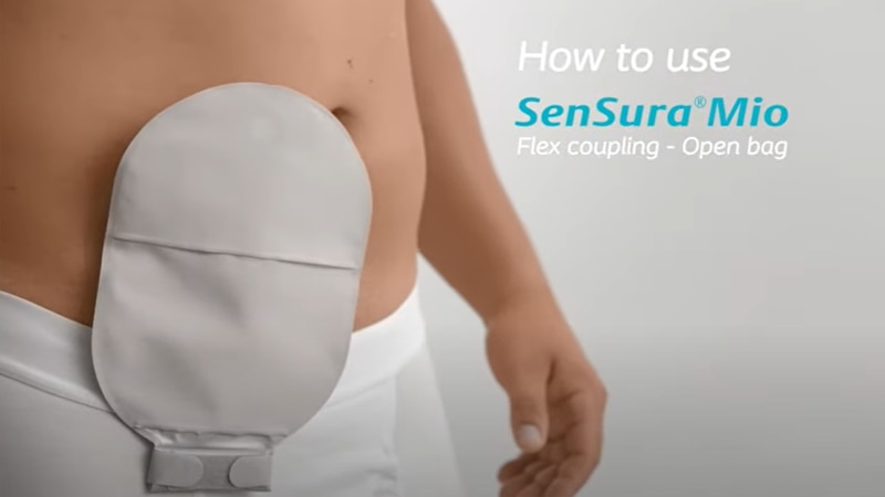 How to use SenSura Mio Flex coupling - Open bag