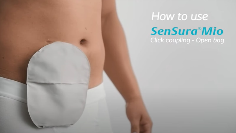 How to use SenSura Mio Click coupling - Open bag