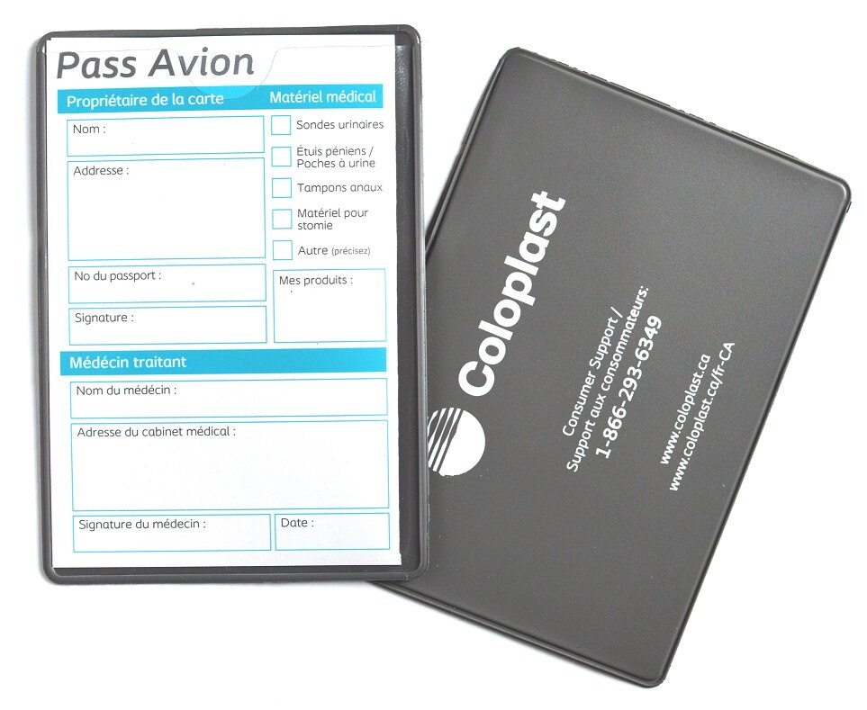 Nouvelle carte de voyage Coloplast! Inscrivez-vous pour recevoir le vôtre aujourd'hui!